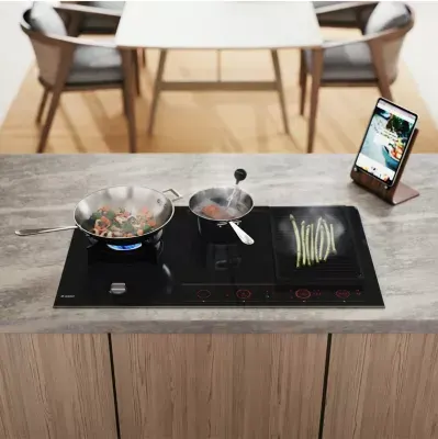 Asko - Plaque Mixte Induction Gaz Hig89524bgf1 — vue 3