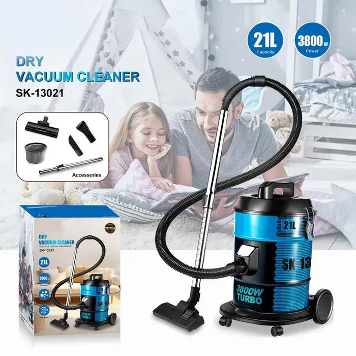 Aspirateur 21L 3800W Puissant Cyclonique - Aspirateur Sec Grande Capacité Sans Sac Nettoyage Sol Tapis - Aspirateur Maison Haute