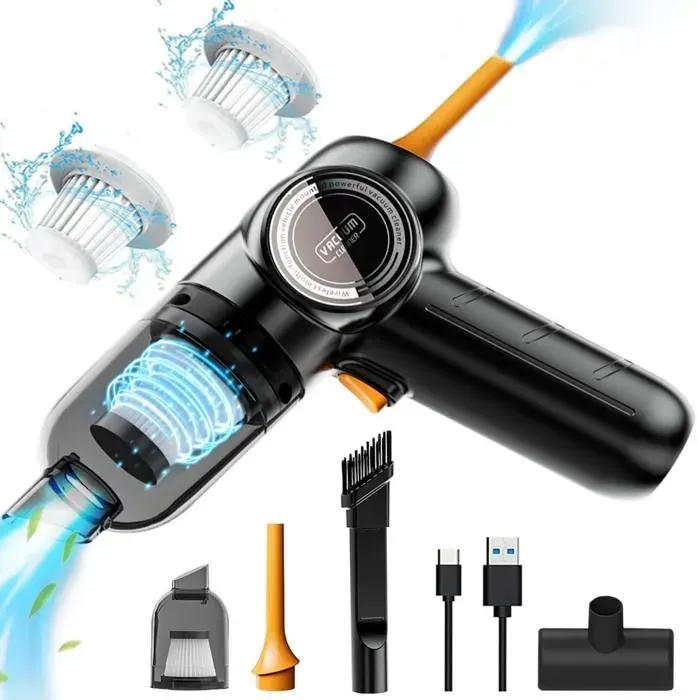 Aspirateur à Main 16000Pa Mini Aspirateur Voiture Puissant Petit Aspirateur sans Fil Portable Aspirateur Handheld Vacuums