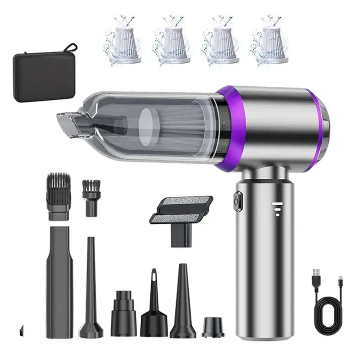 Aspirateur à Main 18000Pa Mini Aspirateur sans Fil Portable à 3 Vitesses avec Moteur sans Balais pour Voiture Animaux Maison Car