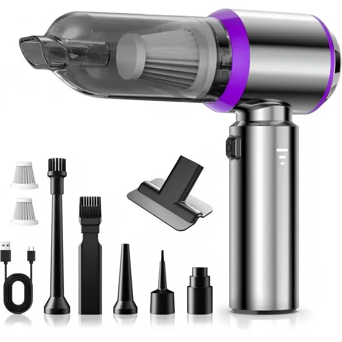 Aspirateur à Main ACELIFE 18000Pa Aspirateur Voiture Puissant sans Fil 3 Vitesses 80000U/min pour PC Maison Voiture Bureau Canapé