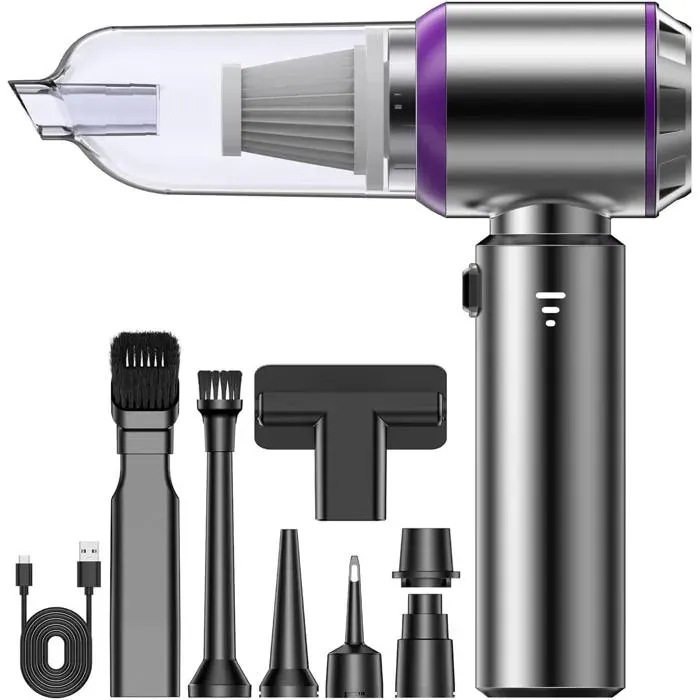 Aspirateur à Main Aspirateur Voiture Puissant sans Fil 3-in-1 Mini Aspirateur a Main sans Fil avec Moteur Brushless