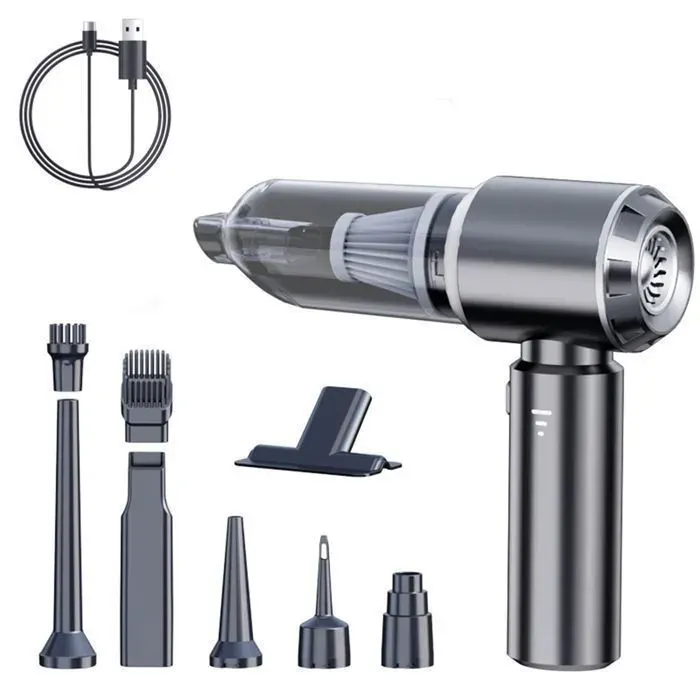 Aspirateur à main - HIBA - Mini - 18000Pa - Sans fil - 3 vitesses — coloris Gris