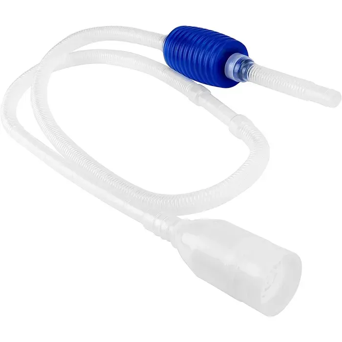 Aspirateur à main pour aquarium idéal pour les changements deau et le nettoyage des cailloux du sol. Label
