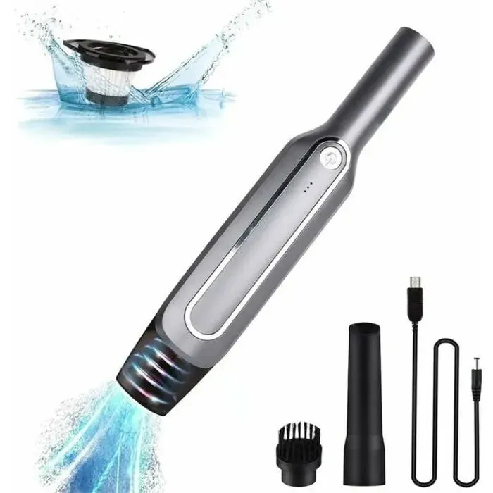 Aspirateur à main sans fil 6000Pa rechargeable 2000mAh mini aspirateur pour voiture et table.