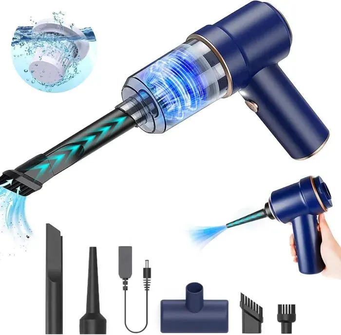 Aspirateur à Main sans Fil 8000Pa 120W Mini Aspirateur de Voiture Puissant Aspirateur Portable pour Voiture/Animal Domestique