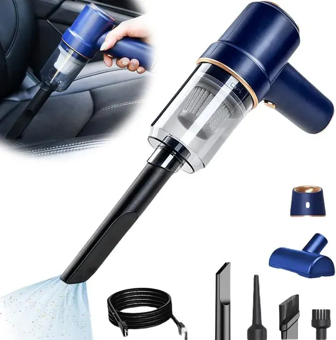 Aspirateur à main sans fil 8000PA avec charge de type C aspirateur de voiture 120 W mini aspirateur à main aspirateur à main