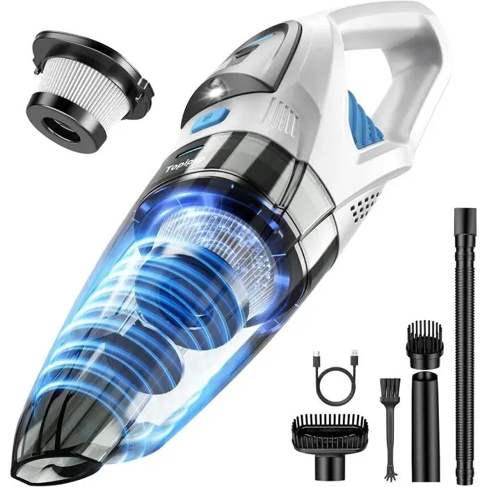 Aspirateur à main sans fil - Aspiration 25 kPa - Moteur 120 W - Batterie 8000 mAh - Autonomie 45 min