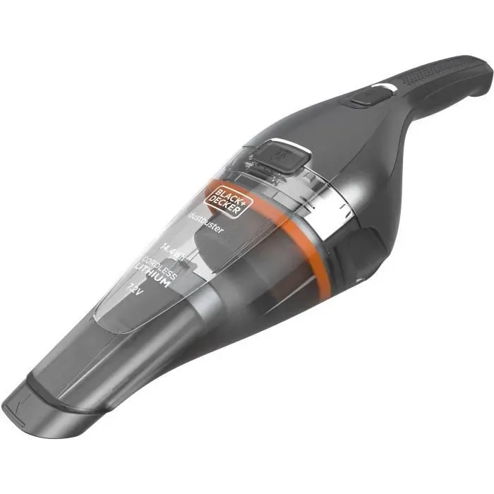 Aspirateur à main sans fil BLACK+DECKER NVC220WC-QW Dustbuster Lithium 72V 155 AirWatts 385 ml Gris métalisé