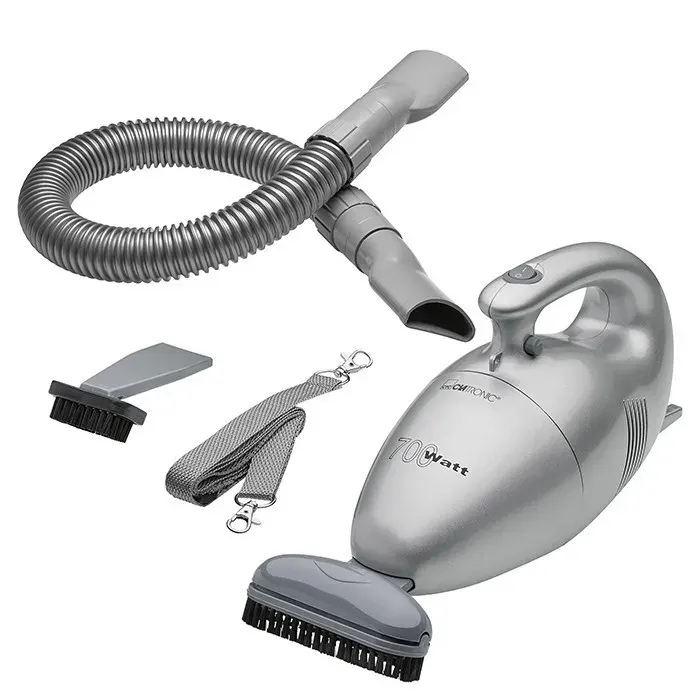 Aspirateur à main sans fil Clatronic HS 2631 Silver - Batteries rechargeables - Poids léger - Sac
