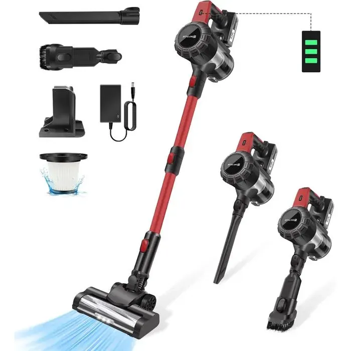 Aspirateur à main sans fil multifonctionnel lumière LED filtre lavable forte aspiration aspirateur multifonctionnel