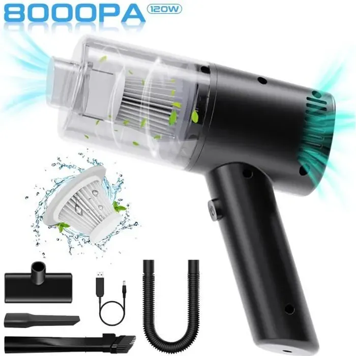 Aspirateur à Main Sans Fil - OUTAD - 8000PA 120W 4000mAh - Lavable (Sec/Humide)