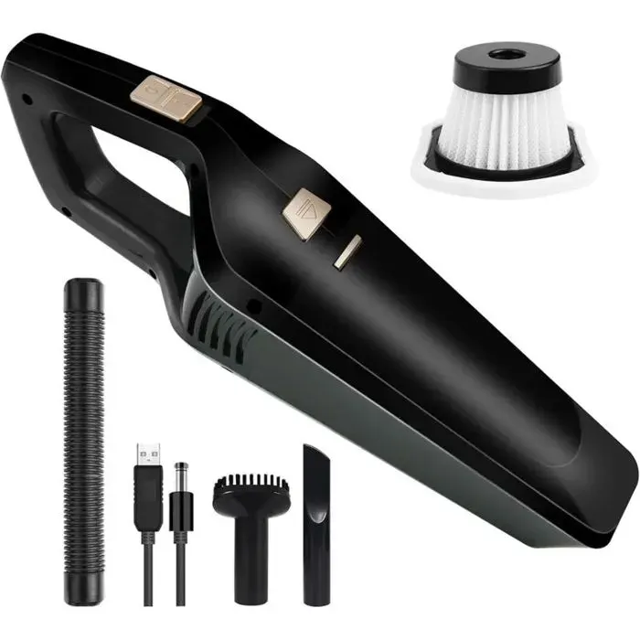 Aspirateur à main sans fil - PZCC - 120W - 2200mAh - 30 min autonomie — coloris Noir
