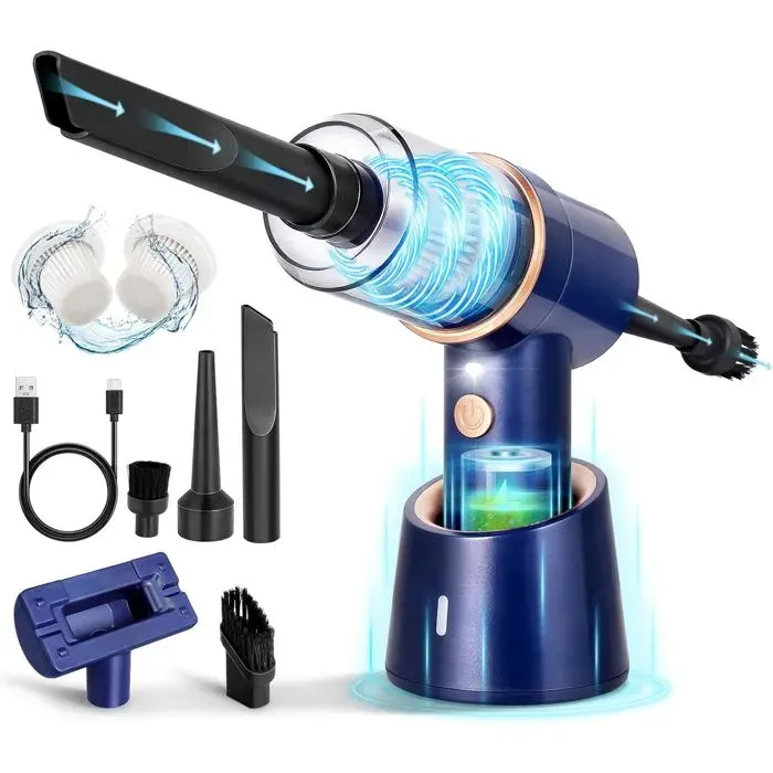 Aspirateur à main sans fil - Sans fil et rechargeable par USB - Puissance daspiration 9000Pa