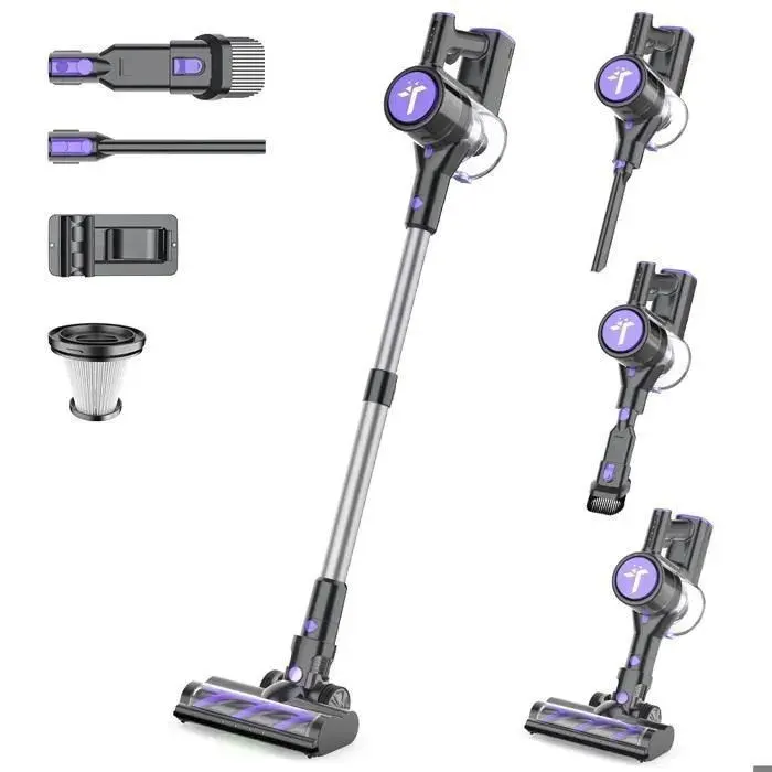 Aspirateur à main sans fil - TEENDOW - P11Pro Purple - Autonomie 30 min - Bac 450 ml - Moteur sans balais