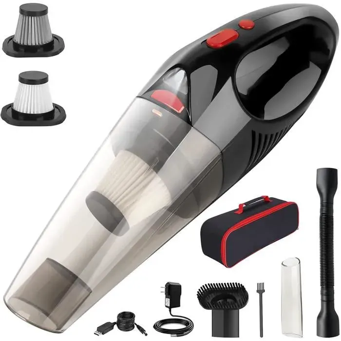 Aspirateur à Main ZGEER - 120W - Aspiration de poussière débris litière pour chat - Batteries rechargeables