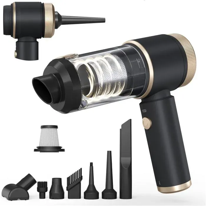 Aspirateur à Main26000 Pa Aspirateur Voiture Puissant sans FilMini Aspirateur Portable pour VoiturePCMaisonPoils danimaux