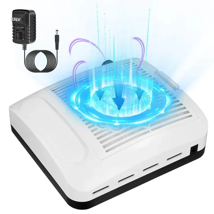 Aspirateur à ongles professionnel 100W aspirateur électrique avec filtre aspiration de poussière réglable pour ongles