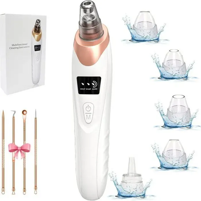Aspirateur à points noirs électrique nettoyeur de pores appareil de nettoyage du visage extracteur de comédons avec soin