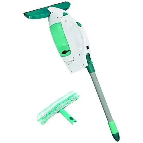 Aspirateur à vitres LEIFHEIT 51147 avec manche Click et lave-vitres - Nettoie sans goutter ni laisser de traces