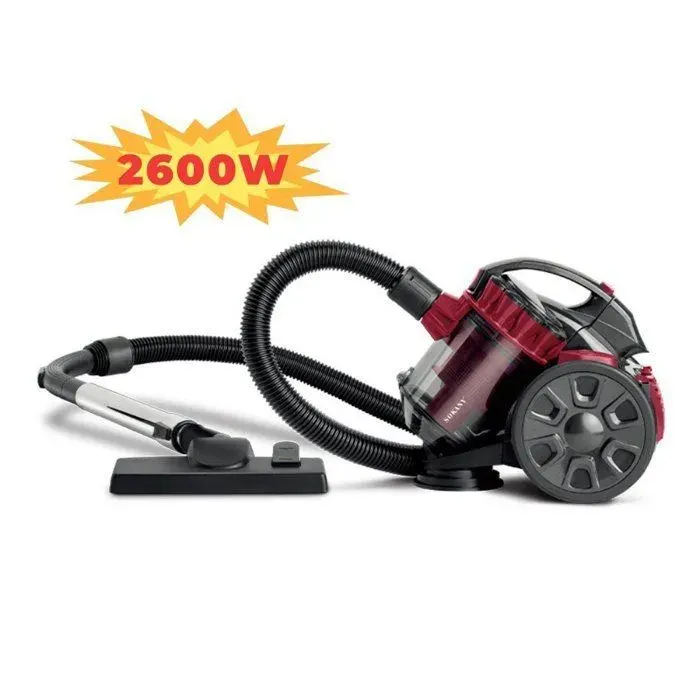 Aspirateur - Aspirateur sans sac - 2600W - 1.5L - Câble 5 m - Silencieux - facile à démonter - pour sols tapis canapés poils etc