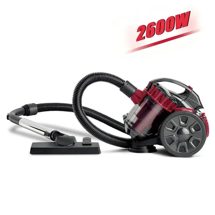 Aspirateur Aspirateur sans sac 2600W 1.5L Silencieux Aspirateur pour Tapis et Sols durs Câble 5 m Conception facile à démonter