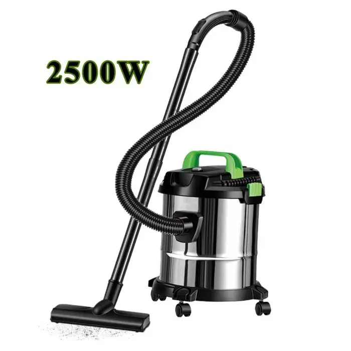 Aspirateur Aspirateur traîneau portatif 16 L 2500W Aspirateur grande capacité Câble 5 m Puissance daspiration élevée vert