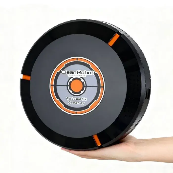 Aspirateur automatique 23 x 23 x 7 cm conception facile à démonter et lavable interrupteur à un bouton nettoyage de noir