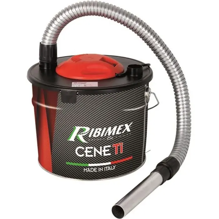 Aspirateur avaleur de cendres - RIBIMEX - 15L - 800 W - Rouge - Nettoyage sec