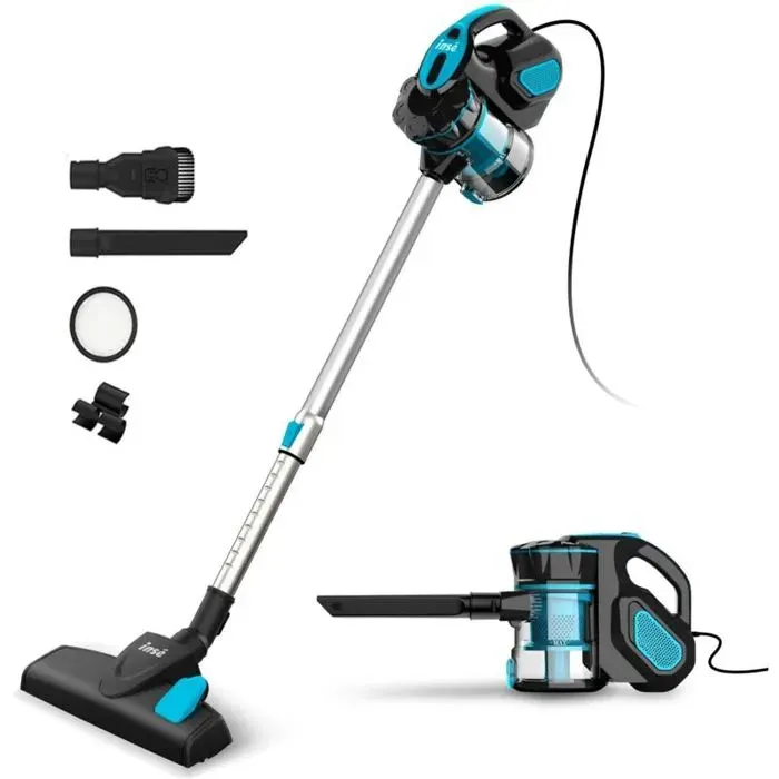 Aspirateur avec Fil Balai Filaire sans Sac 18Kpa 600W 3 en 1 à Main Câble Léger Portable