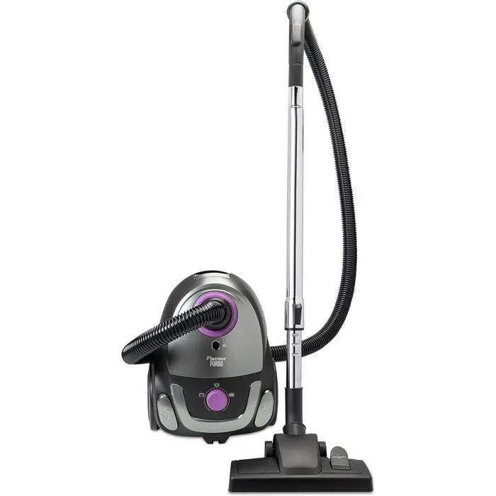 Aspirateur avec sac violet - Bestron - Modèle ABG450SPE - 3 sacs à poussière - Manche télescopique 94 cm