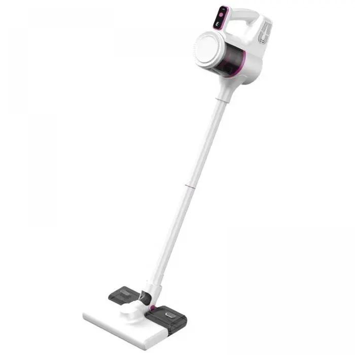 Aspirateur Balai 2-en-1 Sans Fil – 22KPa Lavage & Aspiration Blanc 140W Léger (1.35kg) avec Brosses