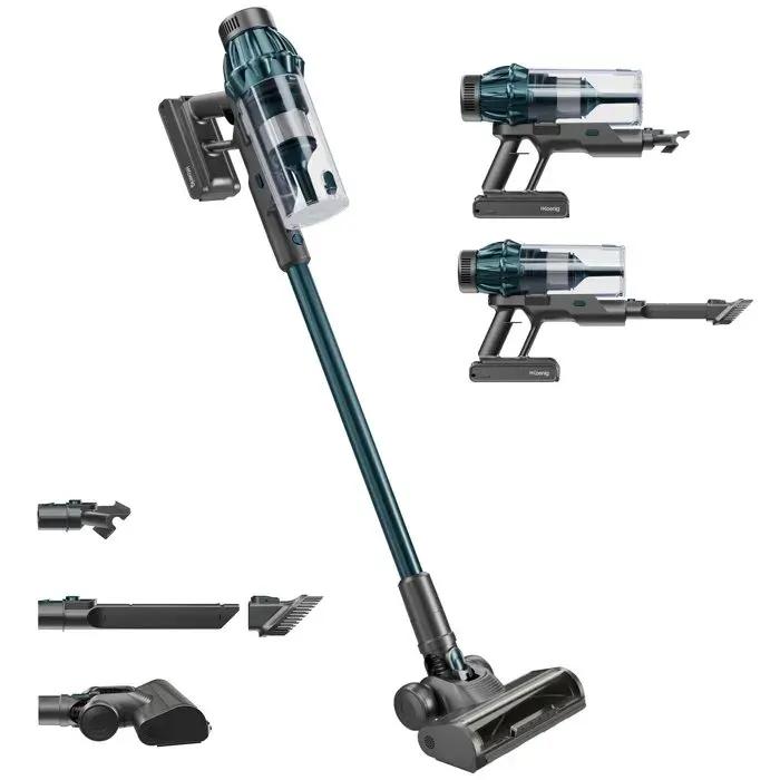Aspirateur balai 2-en-1 sans fil - H.KOENIG UPX32 - 30000 Pa - 50 min - 08 L - Bleu