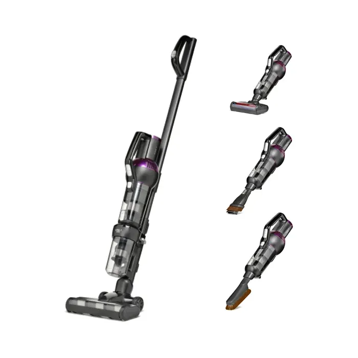 Aspirateur Balai AIRB600 Sans Fil Fonction de Lavage Lampe UV-C stérilisante Puissante 600W Animal Kit Autonomie 1h20 Silencie