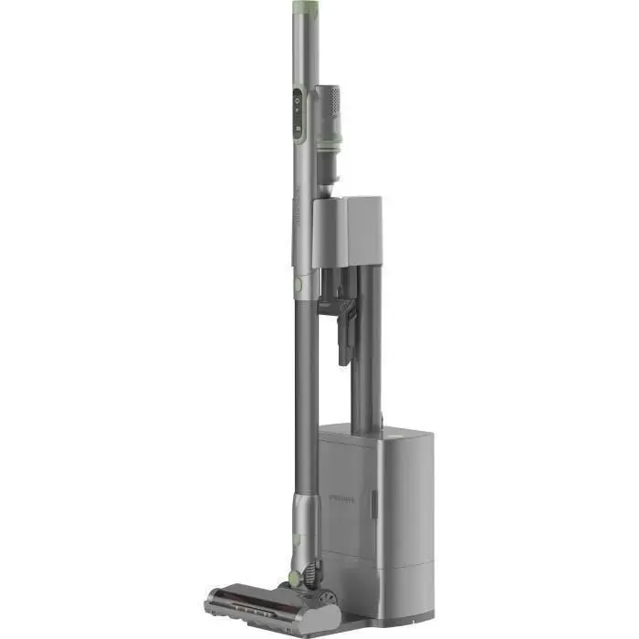 Aspirateur Balai avec base de vidange - ARTHUR MARTIN - AMAB148 – 200 W – 40 min d’autonomie – 80 AW - Gris