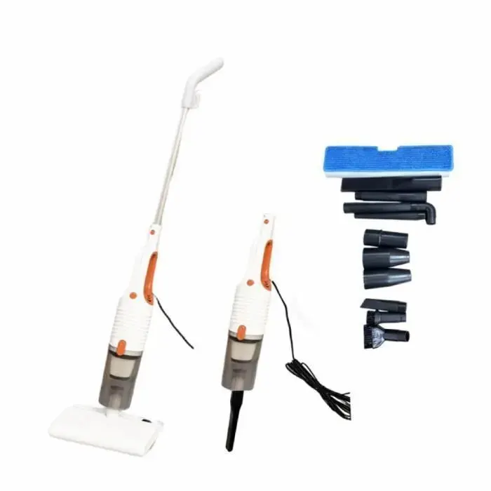 Aspirateur balai avec fil puissant avec 4.65m Long Câble Aspirateur à Main sans Sac 3 en 1 400W/19Kpa daspiration Filtration