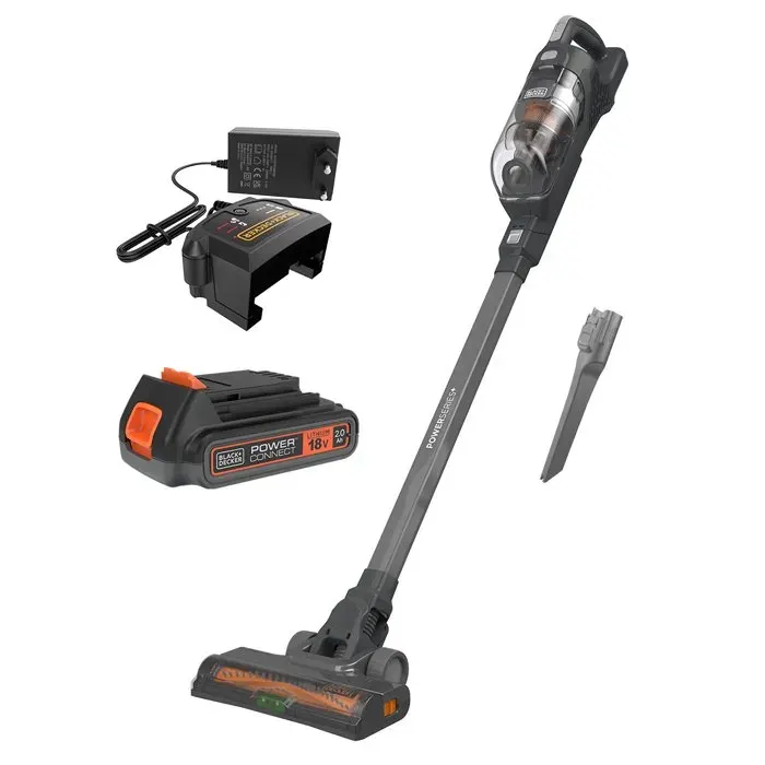 Aspirateur balai - BLACK & DECKER - BHFEA18D1-QW - 33 AW - 18 V 20 Ah - 2 vitesses - Gris titane