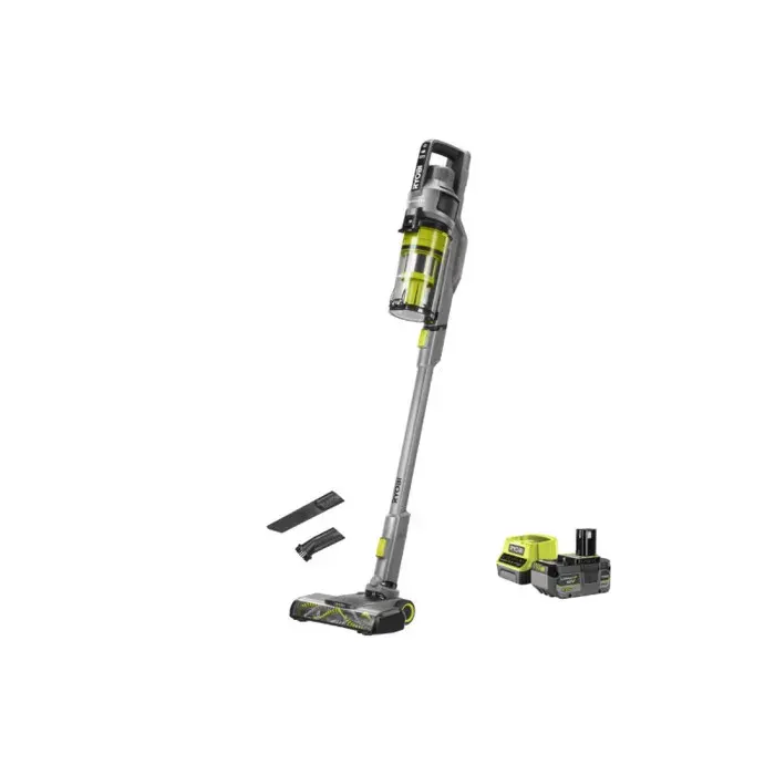 Aspirateur balai Brushless 18V RYOBI - 90 AW - Batterie 40Ah - Chargeur rapide - RSVS18BL-1C40G