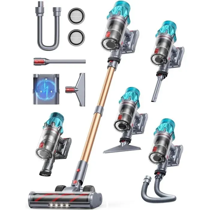 Aspirateur balai - FIEETY - 600W - 50 kPa - 65 min autonomie - Bac 15 L