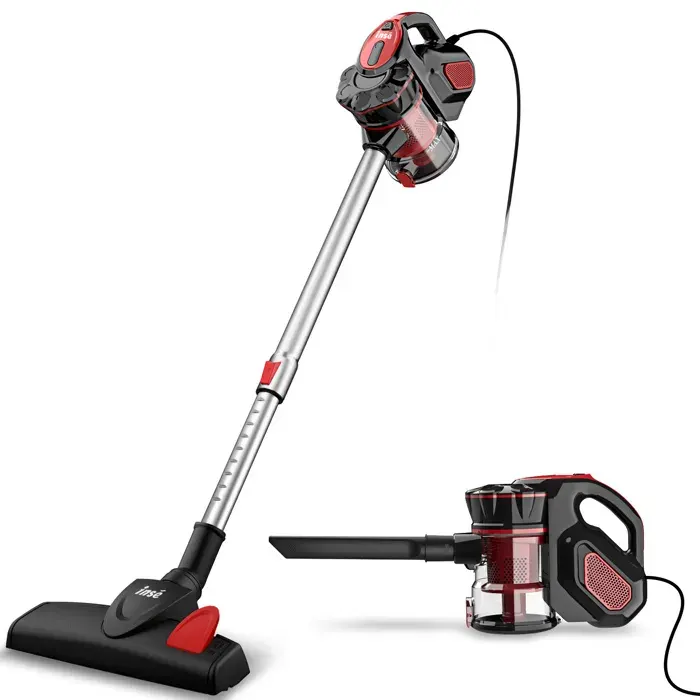Aspirateur Balai INSE I5 600W Puissance dAspiration 18KPa Rouge EU