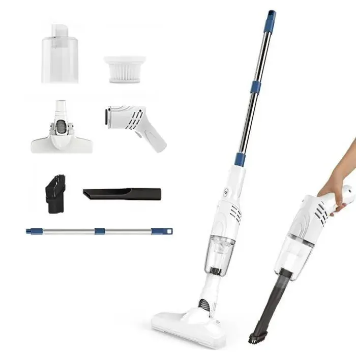 Aspirateur balai JOULLI - 19500pa - 60 min dautonomie - Filtration HEPA - Blanc