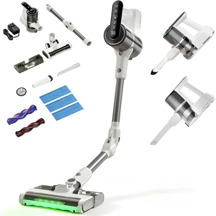 Aspirateur balai laveur sans fil - MidingChai - 15 000 Pa - 40 000 tr/min - Autonomie 30 min - Batterie 2000 mAh