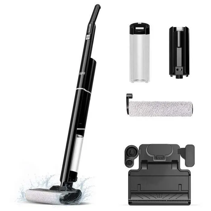 Aspirateur balai laveur sans fil - TURBOTRONIC - AIV9 - Humide/Sec - HEPA+ - Réservoir 700ml