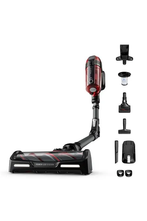 Aspirateur balai Rowenta RH98A3WO X-Force Flex 12.60 Modèle Animal Rouge