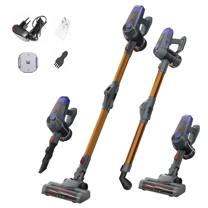 Aspirateur Balai sans Fil 11kPa 150W 3 en 1 Télescopique Balai Aspirateur Tapis Tube Pliable pour Poils danimaux/Tapis/Sols Durs
