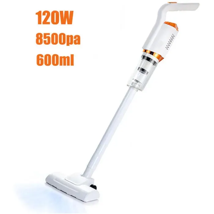 Aspirateur Balai sans Fil 120W/8500pa Aspirateur sans Fil Puissant 600ml pour Sols Durs/Tapis/Les Poils danimaux