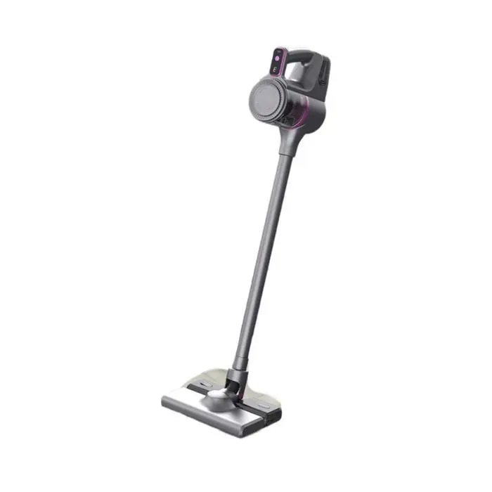 Aspirateur-Balai Sans Fil 2-en-1 – Aspiration 22KPa Nettoyage/Traînage Multifonction 140W Gris