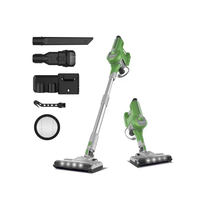 Aspirateur Balai Sans Fil 25KPa 260W Batterie 2200mAh 50min Filtration 5 Étapes 2-en-1 Sols Tapis Poils dAnimaux
