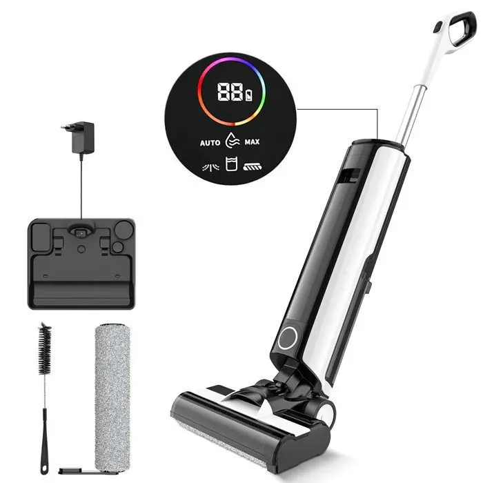 Aspirateur balai sans fil 3 modes de fonctionnement 40 minutes dautonomie surface nettoyage jusquà 140 m² Aspirateur balai