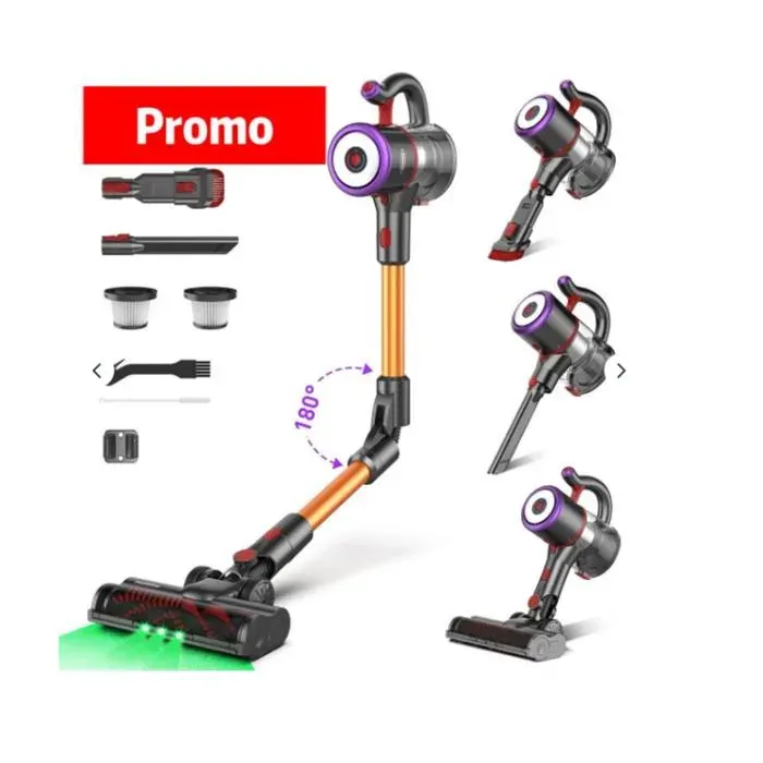 Aspirateur Balai Sans Fil 550W 45000Pa batterie 6x3200MAH autonomie 53min moteur sans balais haute performance ASPIRATEUR BALAI